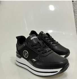 Resim 2927 Wickers-2 Siyah-beyaz Baskı Detaylı Hafif Dolgu Bayan Spor Ayakkabısı Siyah - Beyaz 