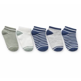 Resim SOLDE SOCKS 5’li Bebek Pamuklu Günlük Çorap - Çizgili & Düz Desenli, Kaliteli 