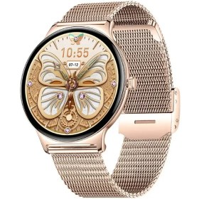 Resim Haino Teko Watch Ultra 5 Amoled Ekran Super Slim Tasarım WaterProof 3 Kordonlu Akıllı Saat Gold Rose 