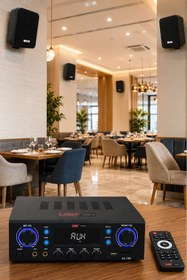 Resim Lastvoice Black Wall Small Paket-2 Hoparlör Ve Anfi Ses Sistemi Seti (1 ANFİ 4 HOPARLÖR) 