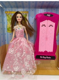 Resim Oyuncak Anlily Bebek Dolaplı Aksesuarlı Oyuncak Gardrop Evcilik 