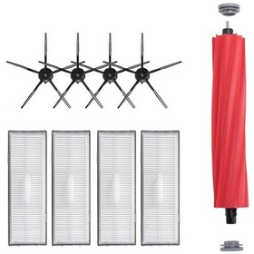 Resim Roborock S7 Siyah Uyumlu Mopsuz Fırça Hepa Filtre Seti-9 Parça 