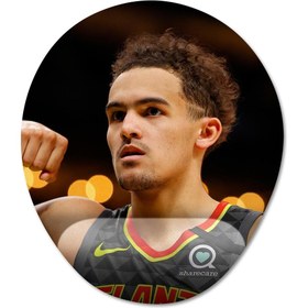 Resim Trae Young - Atlanta Hawks - Nba Bilek Destekli Mousepad Model - 1 Oval 