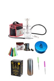 Resim KEFO GOLD Kefo Trip Çantalı Nargile Takımı + Çelik Ocak + 1kg + Kefo Ember + Rulo Folyo + 50 Sipsi 