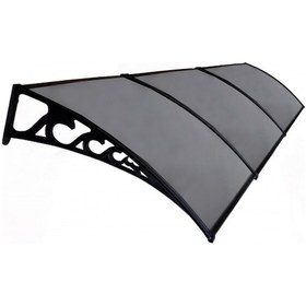 Resim Pratik Sundurma Kapı Pencere Üstü 100x360 Cm Antrasit Gri 6 Mm Levhalı 