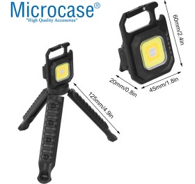 Resim Microcase Tripodlu Cob LED Mıknatıslı Şişe Açacağı Portatif Mutfak Ev Garaj Kamp Outdoor LED Lamba - AL3806 