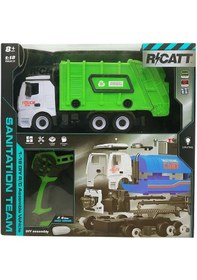 Resim Ctoy Constructo Rc Sök-tak Çöp Kamyonu Usb Şarjlı 1:18 Mühendislik Oyuncak + 2.4 Ghz Kumanda Yeşil 