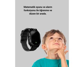 Resim S10 Siyah Çocuk Takip Saati Güvenli Alan Uyarısı ve Sesli Mesaj - F065K470-U85065 