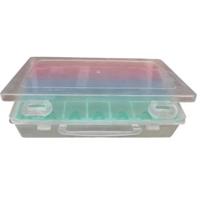 Resim Çok Bölmeli Şık Saklama Kutusu, 21X12CM, Düzenli ve Kullanışlı Depolama Çözümü 