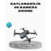 Resim 4K Kamera Özellikli Katlanabilir Drone Wifi ve Yükseklik Sabitlemeli 
