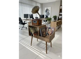 Resim Rmd Shop Sera Plak -Pikap E Gramofon Sehpası Barok Ceviz 