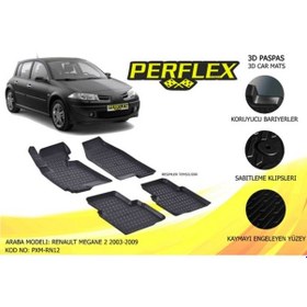 Resim Paspas 3D Havuzlu Renault Megane 2 2003-2009 (Siyah) 504643018 