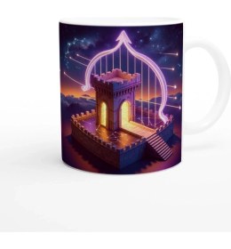 Resim Yay Burcu Baskılı Kahve Kupası - Burçlar Krallığı Şatosu Vs2 