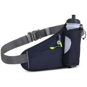 Resim Vkemall Outdoor Aktivite Bel Çantası, İki Fermuarlı Cep Ve Su Şişesi Tutucu, Lacivert Koyu Mavi 