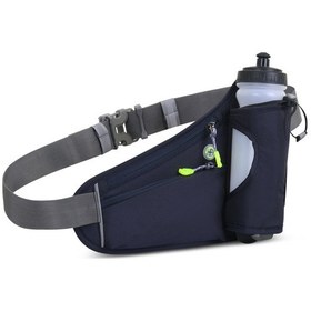 Resim Vkemall Outdoor Aktivite Bel Çantası, İki Fermuarlı Cep Ve Su Şişesi Tutucu, Lacivert Koyu Mavi 