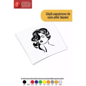 Resim Vintage Kadın - Araç, Oto, Laptop, Duvar Uyumlu Sticker 10 13 Cm 