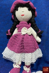 Resim PERİNUVİA Pembe Şapkalı Organik Amigurumi Bebek | El Örmesi Güvenli Oyuncak 