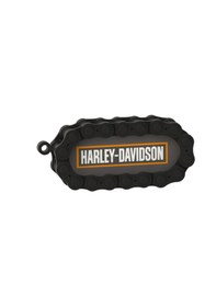 Resim Harley Logolu Özel Tasarım Zincir Detaylı Motosiklet Anahtarlığı Turuncu 