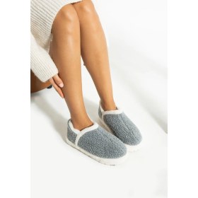 Resim Trios Shoes Kadın Kürklü Kaymaz Taban Peluş Ev Botu Panduf TS1152 