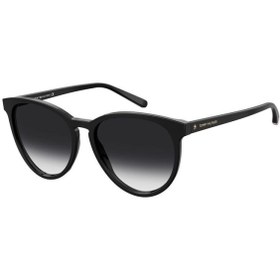 Resim Tommy Hilfiger Kadın Siyah-Füme Organik Degrade (UV) Cam Selüloz Asetat (Selüloid) Kapalı Çerçeve Oval - Yuvarlak 