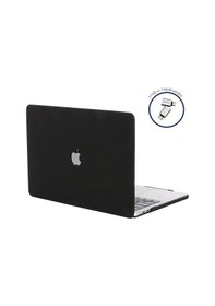 Resim Apple Uyumlu MacBook Air M1 Kılıf 13 İnç Kumaş Kaplama Goat Touchıd'li M1 Air A2337 A2179 A1932 İle Siyah 