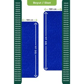 Resim TBM Plastik Kaydırmaz Mavi Karmaşık Paspas EN:120cm 120 x 1300 cm 