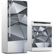 Resim ve Bulaşık Makinası Beyaz Eşya Sticker Kaplama 3D Metal 