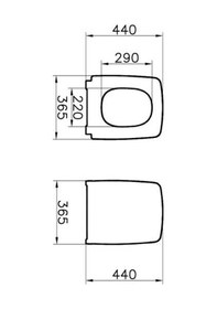 Resim Vitra Metropole Slim Yavaş Kapanır Klozet Kapağı 122-003-009 