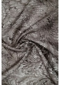 Resim Ebru Sanatı El Yapımı Ipek Fular Krf 16 Çok Renkli 