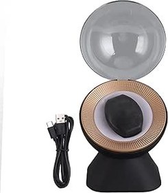 Resim Saat Sarıcı Ekran Kutusu, USB Şarj Edilebilir ABS Geniş Uyumluluk Ofis Için Tekli Saat Sarıcı (Siyah) 