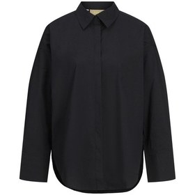 Resim Jack & Jones Kadın Sırt Dekolteli Çizgili Gömlek - Magna Black Siyah 