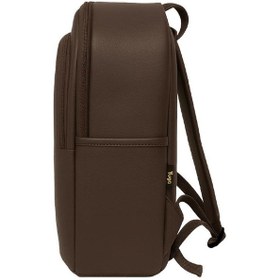 Resim Yuga Suni Deri Dört Gözlü Sırt Çantası Kahverengi kahverengi 