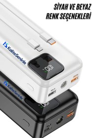 Resim Kensa Powerbank 50000 Mah Pd 22,5w Süper Hızlı Şarj 3.0 Qualcomm Taşınabilir Power Bank 