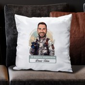 Resim Karikatürlü En Başarılı Erkek Kameraman Yastık 