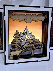 Resim Quun Ahşap Kişiye özel Led Aydınlatma Hediyelik Masa Lambası Gece Lambası Çocuk Odası Lambası 