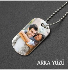 Resim Kişiye Özel Fotoğraf Baskılı Asker Künyesi 