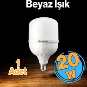 Resim Badem10 Tasarruflu Torch Ampul 20 W LED Lamba Beyaz E27 Duy 25.000 Saat Uzun Ömürlü 220 Volt Elektrik 1 Adet 