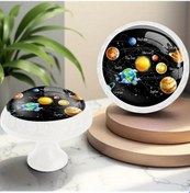 Resim Willowhaven Beyaz 6 Adet Güneş Sistemi Gezegenli Dolap Kolu - Mutfak Banyo Çekmece Tokmağı Beyaz 