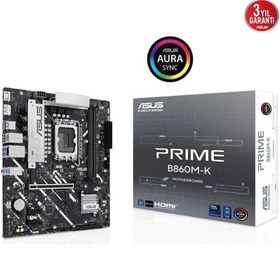 Resim Asus Prıme B860m-k Ddr5 Hdmı Dp Pcıe 5.0 1851p Matx 