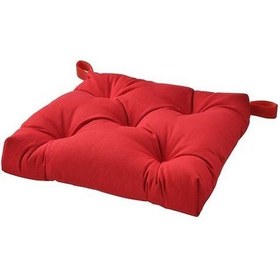 Resim Sandalye Minderi Kırmızı Renk 40/35x38x7 Cm MeridyenDukkan Cırt-Cırtlı IKEA-Pamuklu 