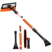 Resim Neevoyu Kış Araçları İçin 3'lü Ayrılamabilir Kar Silici - Cam Kar/tuzak Temizleyici, Frost Kaldırıcı Fırça Ve Alüminyum Saplı İşlevsel Alet 