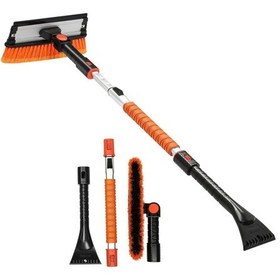 Resim Neevoyu Kış Araçları İçin 3'lü Ayrılamabilir Kar Silici - Cam Kar/tuzak Temizleyici, Frost Kaldırıcı Fırça Ve Alüminyum Saplı İşlevsel Alet 