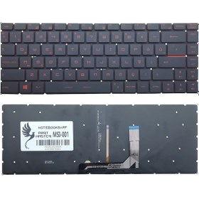 Resim MSI Uyumlu Gf63 Thin 12u Notebook Klavye Işıklı -kırmızı- 