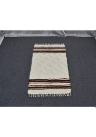 Resim Zehra Abla Halı Yeni El Dokuma Tiftik Yün Siirt Battaniyesi Kilim 5770 