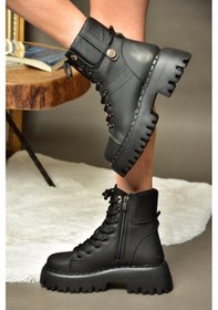 Resim Fox Shoes R973970109 Siyah Kalın Tabanlı Günlük Kadın Bot Siyah 