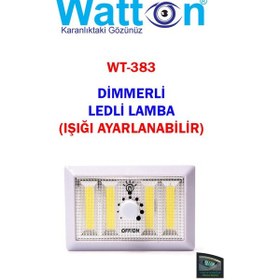 Resim Watton Wt-383 Dimmerli Işık Seviyesi Ayarlanabilir Ledli Lamba Çok Renkli 