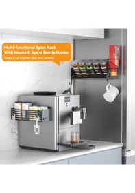 Resim Clesoo Manyetik Baharatlık Rafı Monte Edilebilir 2li Siyah 