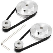 Resim Liscop Zoroom 2 Kit Gt2 Senkron Tekerlek 20 ve 60 Diş 5mm Çap, Alüminyum Zamanlama Kasnağı 2 Adet Uzunluk 200MM Genişlik 6mm Kayış (Delik 5mm) (Yurt Dışından) 