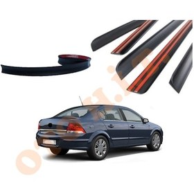 Resim Opel Astra H Sedan Uyumlu Bagaj Üstü Spoiler Mat Siyah 