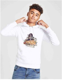 Resim The Only Hope Baskılı Unisex Çocuk Kapüşonlu Beyaz Sweatshirt 